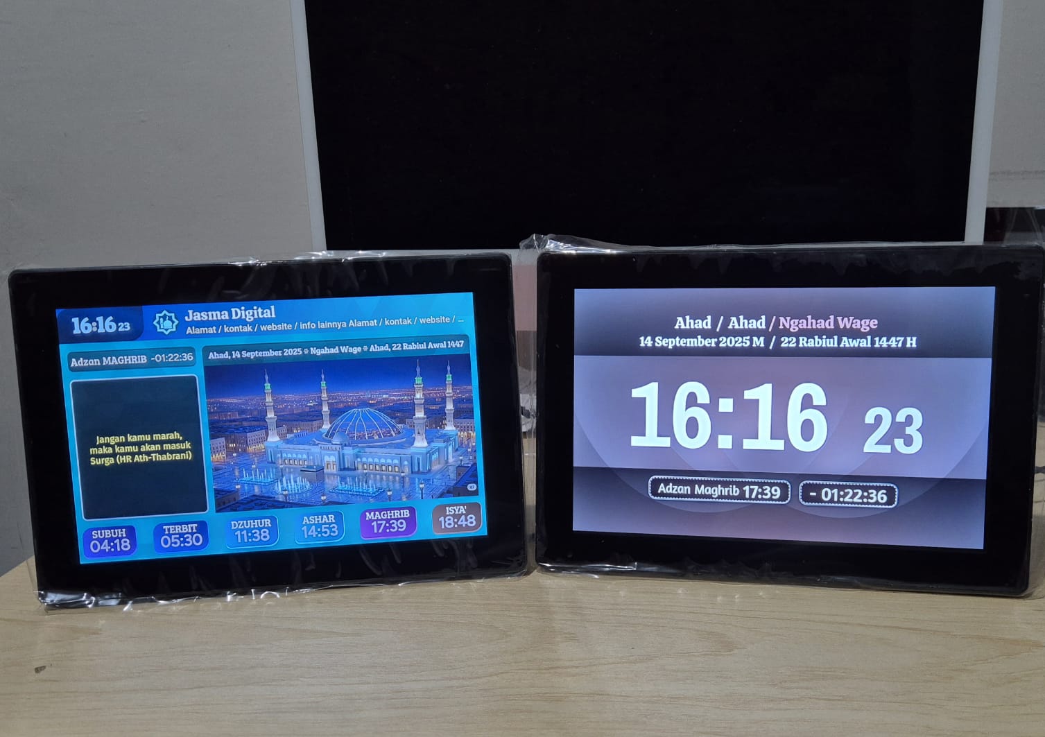 Jasma 7 menggunakan tablet